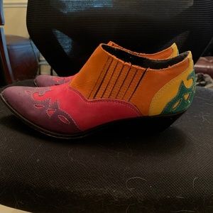 Vintage Circle S Colorful Rainbow Boots